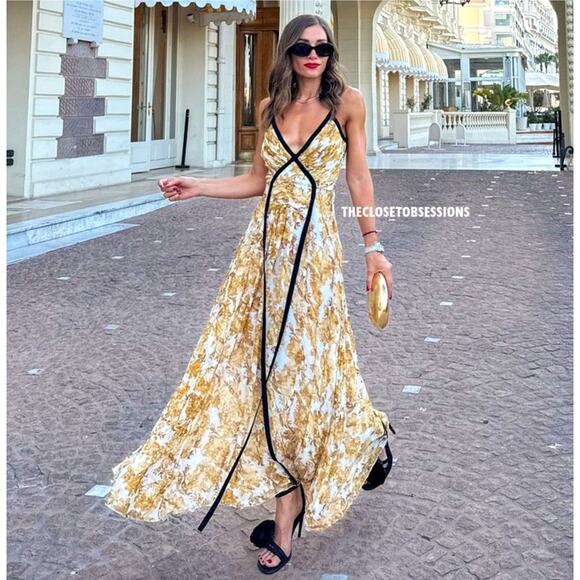 ZARA Blogger Fave Printed Maxi Dress NWT 💛 - Picture 13 of 16